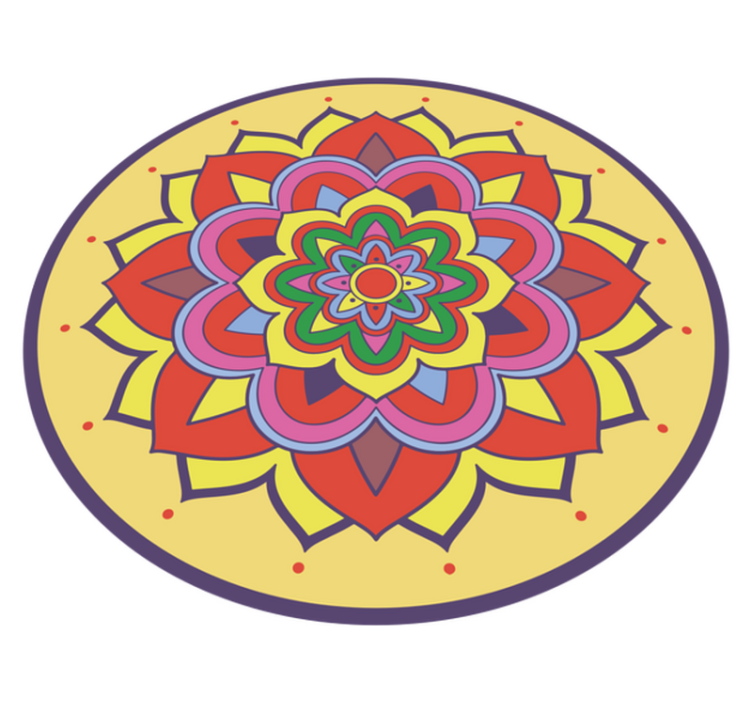 乙烯基地毯色彩斑斓的大花 - TenStickers