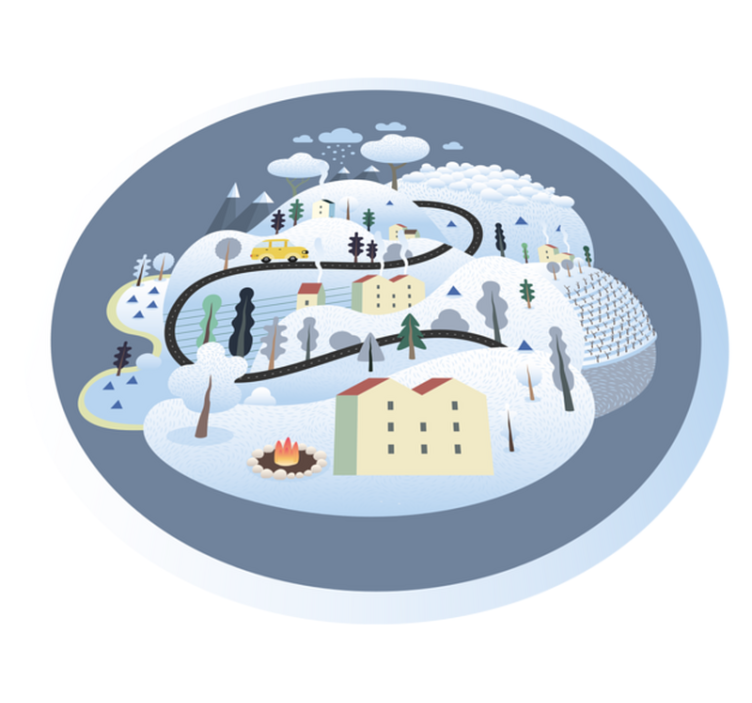 乙烯基地毯道路奇幻风景之旅 - TenStickers