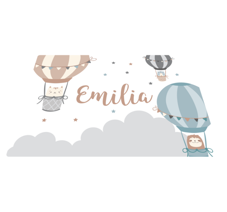 乙烯基地毯名称空中气球 - TenStickers