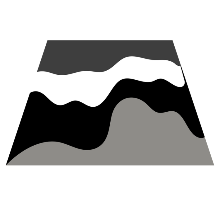 极简主义 波浪状对比图案 - TenStickers