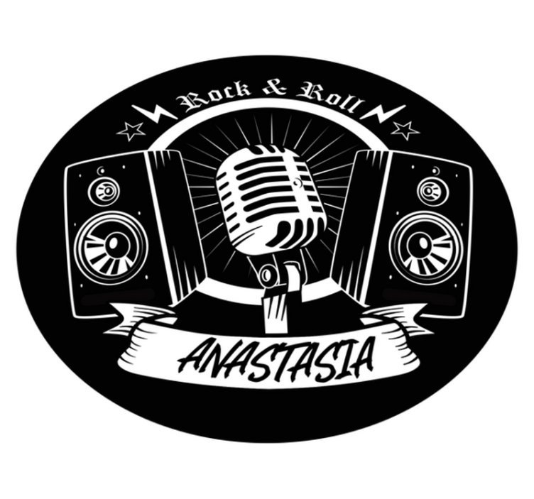 乙烯基地毯，摇滚乐与名字同行 - TenStickers