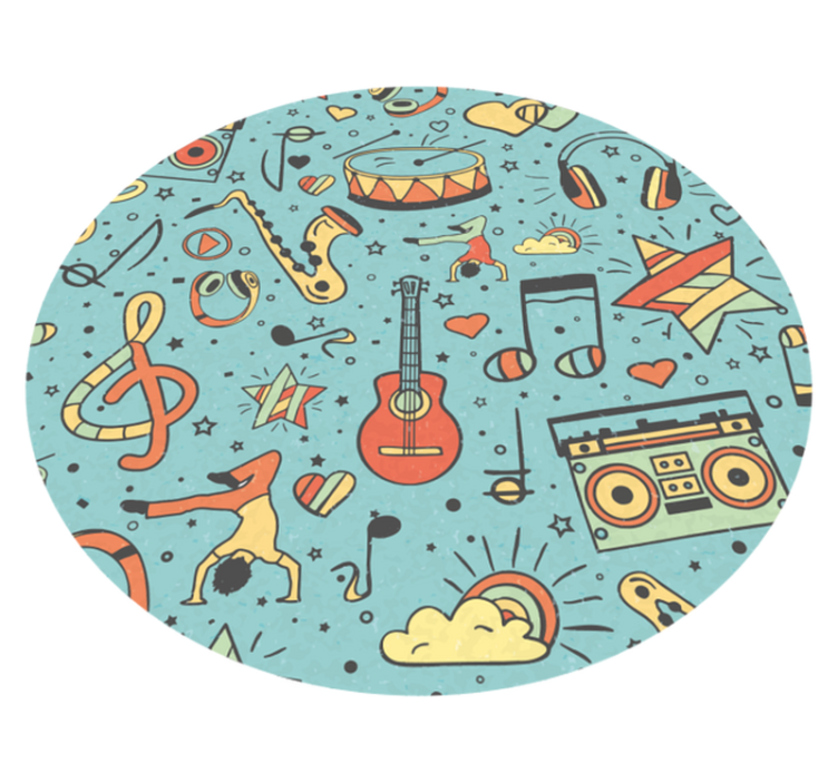 乙烯基地毯 音乐音符主题 - TenStickers