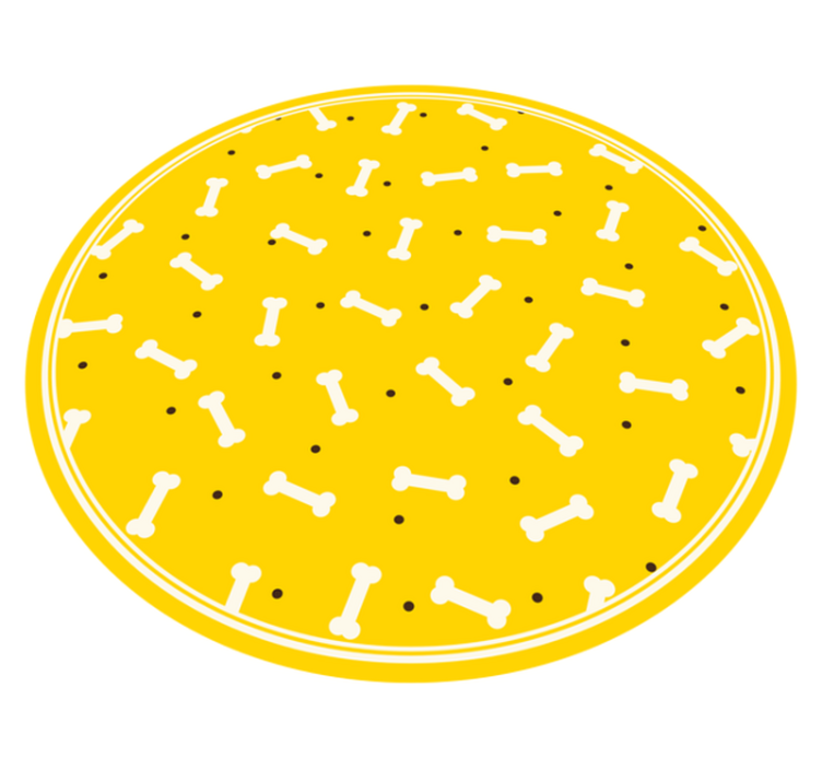 乙烯基地毯动物黄色骨头图案 - TenStickers