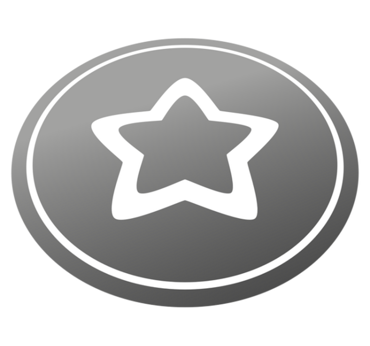 乙烯基地毯星星时尚灰色图案 - TenStickers