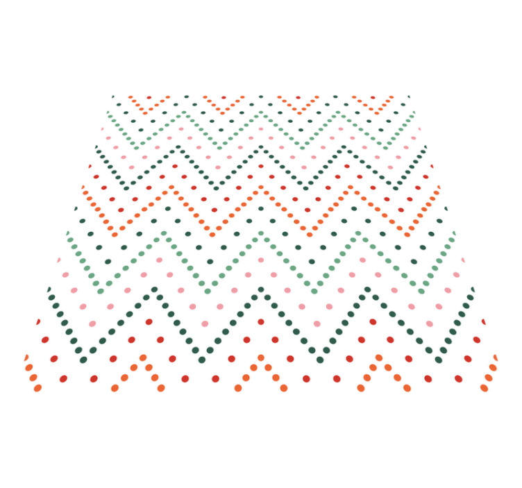 乙烯基地毯呈现多彩人字纹图案 - TenStickers