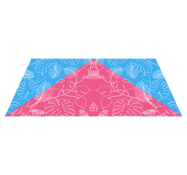 乙烯基地毯特性呈现热带叶子灵感 - TenStickers