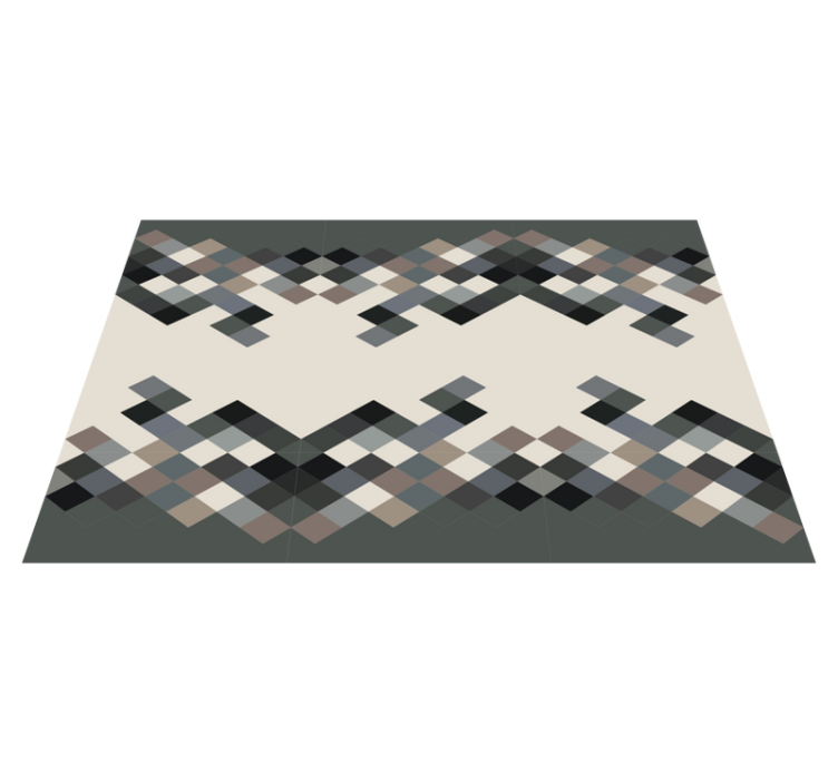 乙烯基地毯镶嵌现代几何图案 - TenStickers