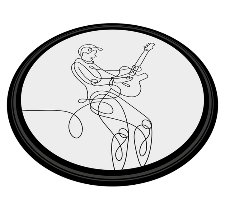 乙烯基地毯质地线条艺术音乐家 - TenStickers