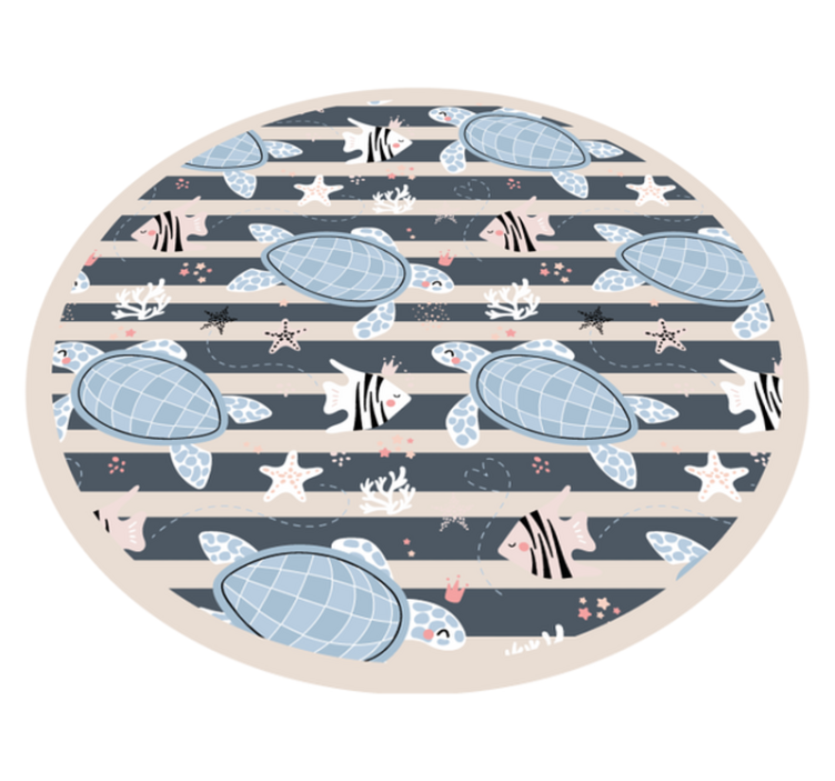 乙烯基地毯动物水下海龟 - TenStickers