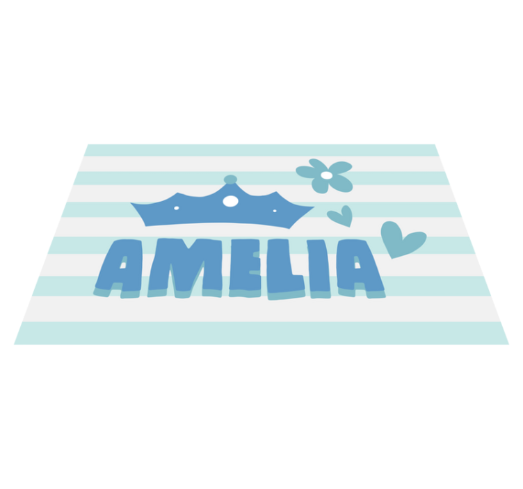 乙烯基地毯名称 皇冠名称放置 - TenStickers