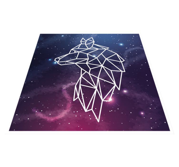 乙烯基地毯动物印花几何熊轮廓 - TenStickers