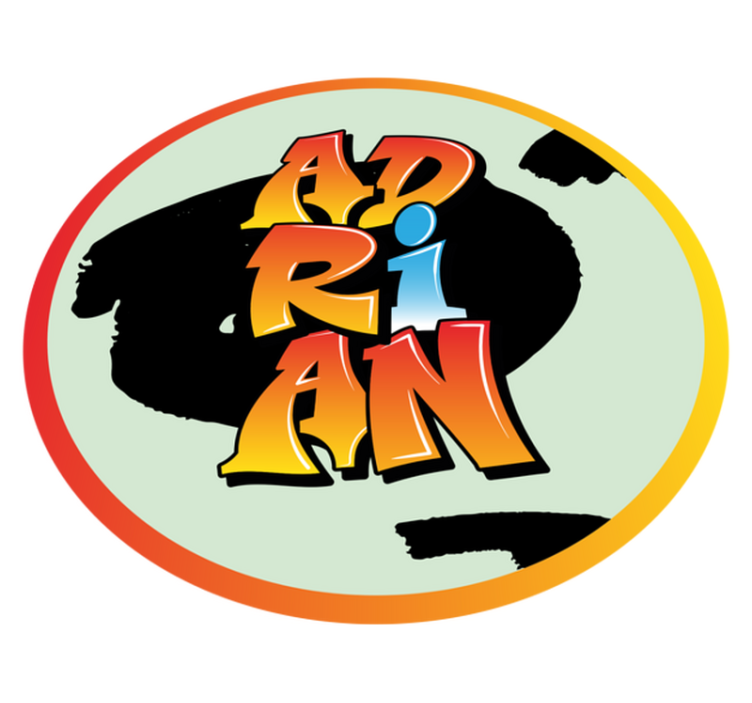 乙烯基地毯名称彩色名称设计 - TenStickers