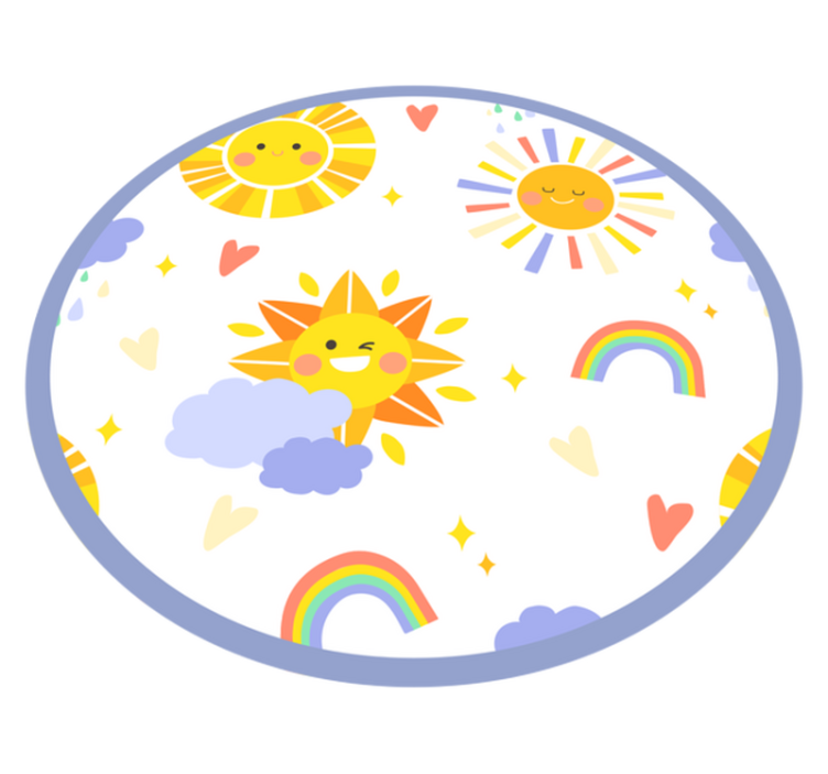 乙烯基地毯 儿童 阳光微笑的乐趣 - TenStickers