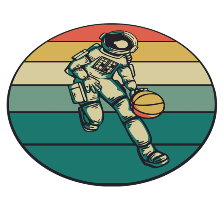 乙烯基地毯游戏宇航员篮球玩法 - TenStickers