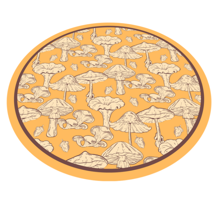 乙烯基地毯特性与蘑菇风格相结合 - TenStickers