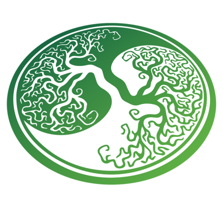乙烯基地毯特性 复杂的树木设计 - TenStickers
