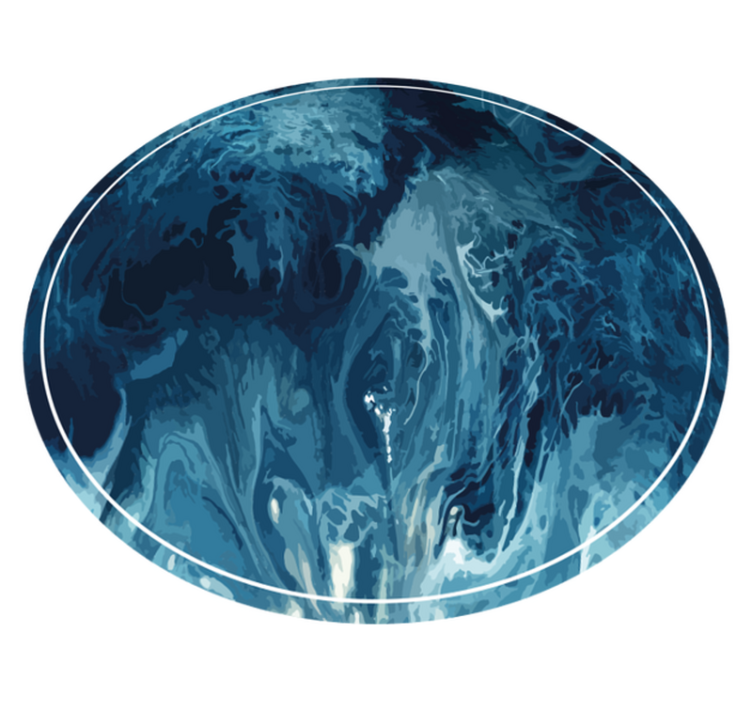 乙烯基地毯特性为海洋蓝漩涡 - TenStickers