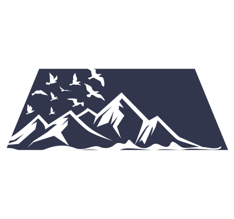 乙烯基地毯特性展现山鸟剪影 - TenStickers