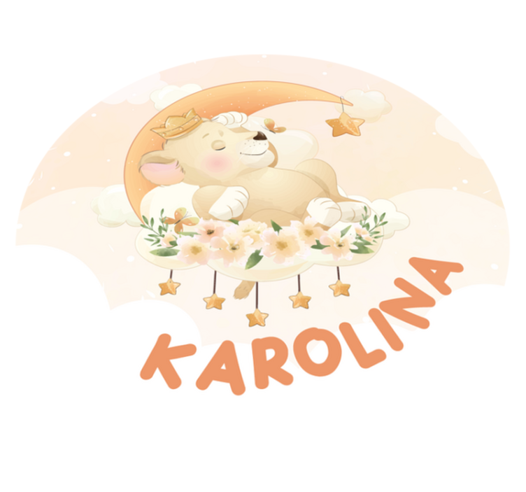 乙烯基地毯名称安静的狮子 - TenStickers