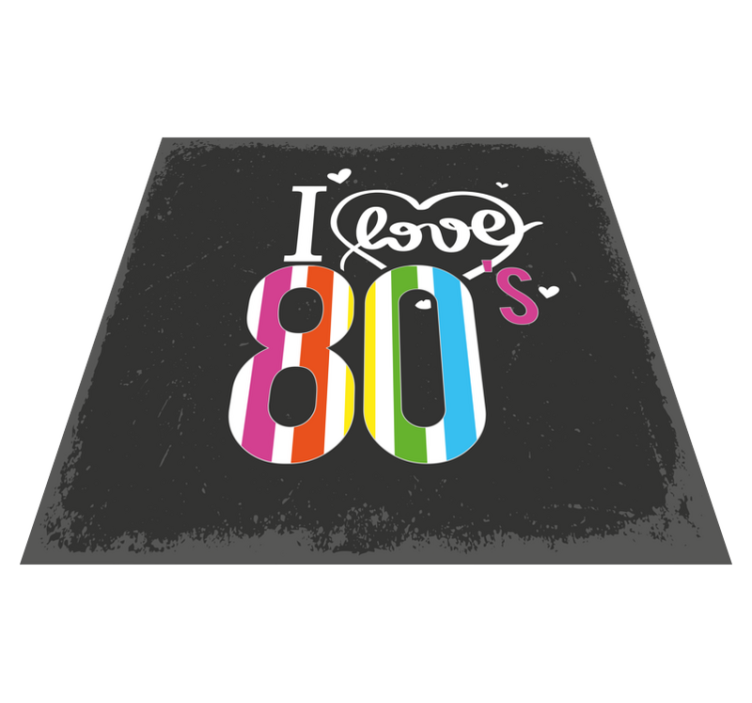 乙烯基地毯镶嵌复古80年代爱 - TenStickers