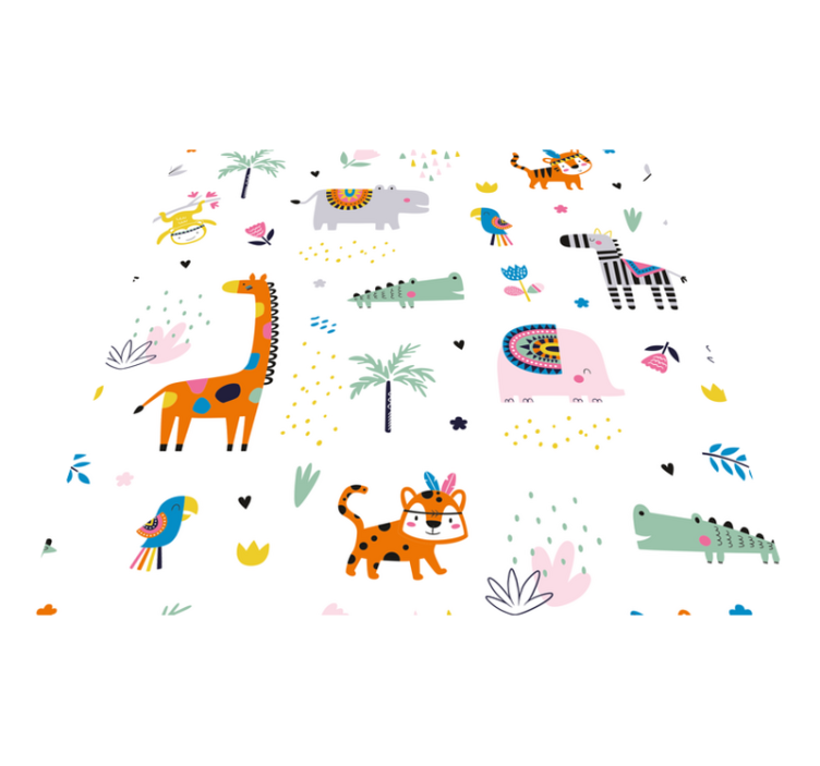 乙烯基地毯托儿所 欢快的狩猎主题 - TenStickers