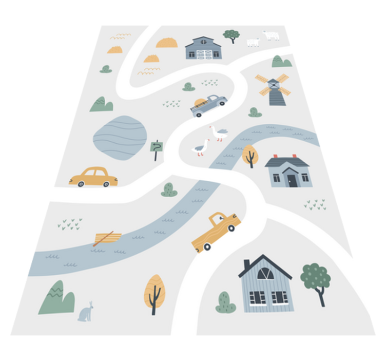 乙烯基地毯道路 有趣的道路设计 - TenStickers