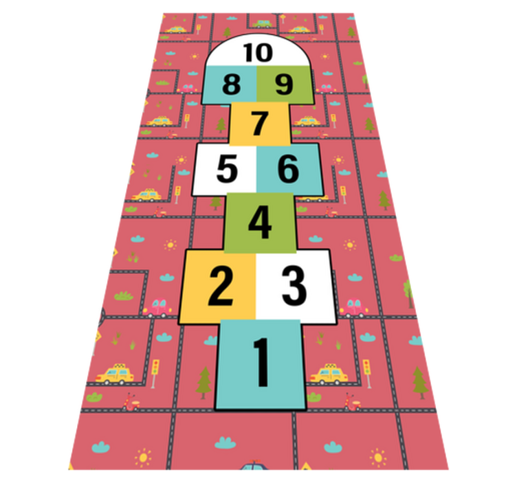 乙烯基地毯游戏 跳房子游戏时间 - TenStickers