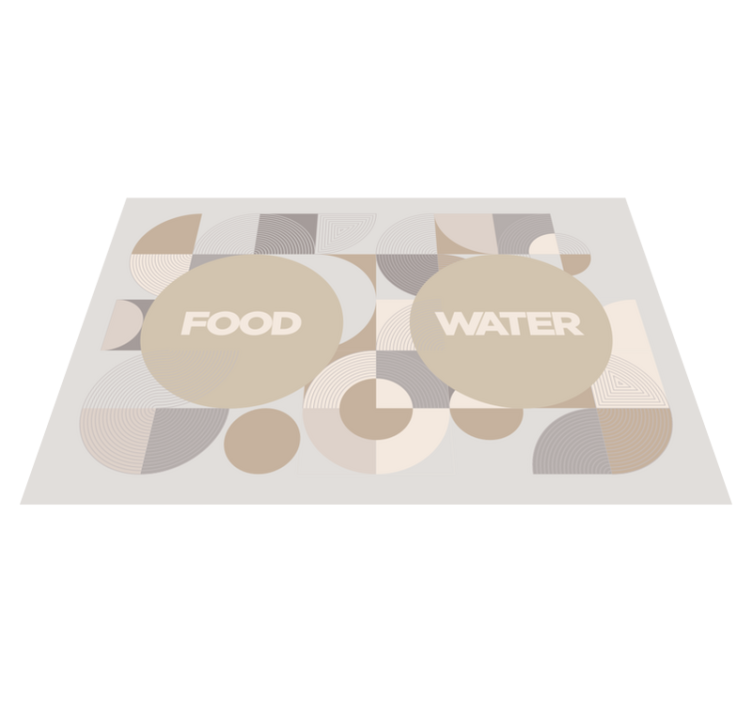 狗的水和食物 动物地毯 - TenStickers