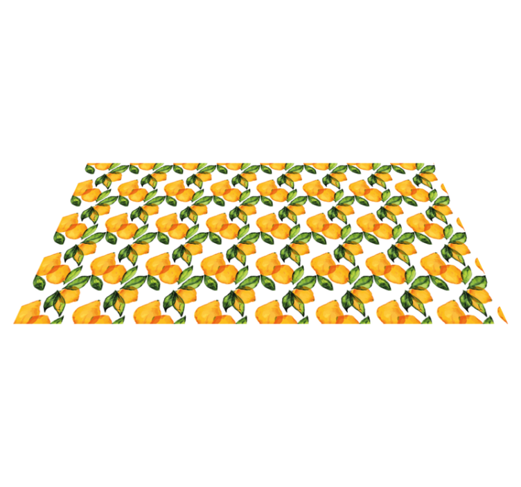 柠檬地中海风格花卉地毯 - TenStickers