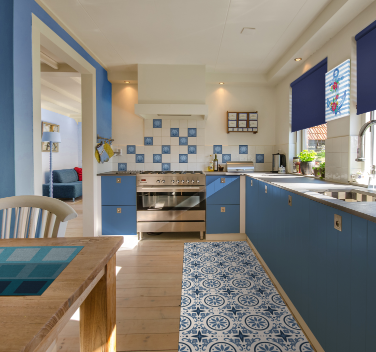 乙烯基地毯蓝色海洋图案 - TenStickers