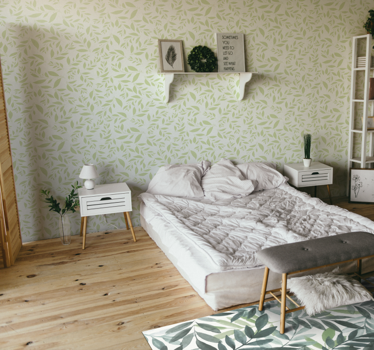 乙烯基花草地毯 植物叶子 - TenStickers