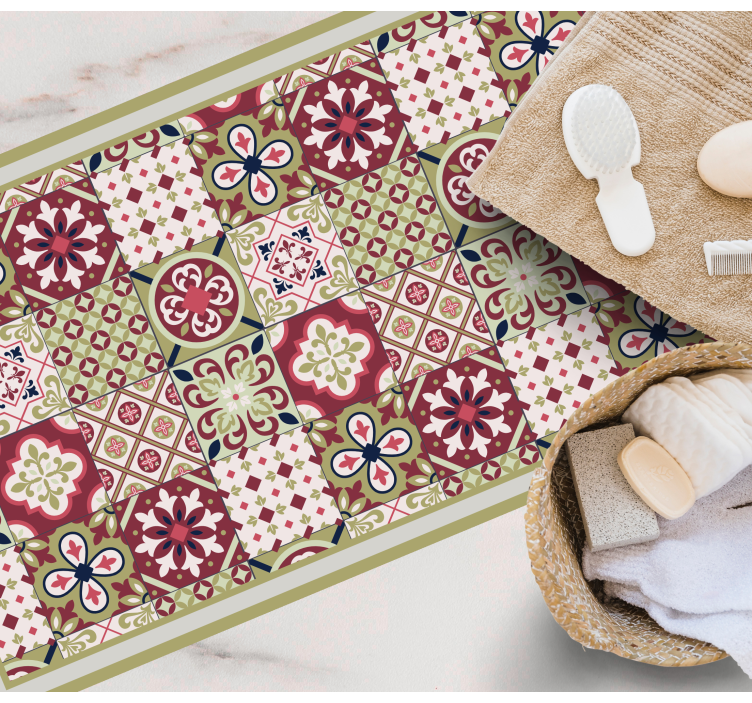 多色马赛克与各种风格的地毯 - TenStickers