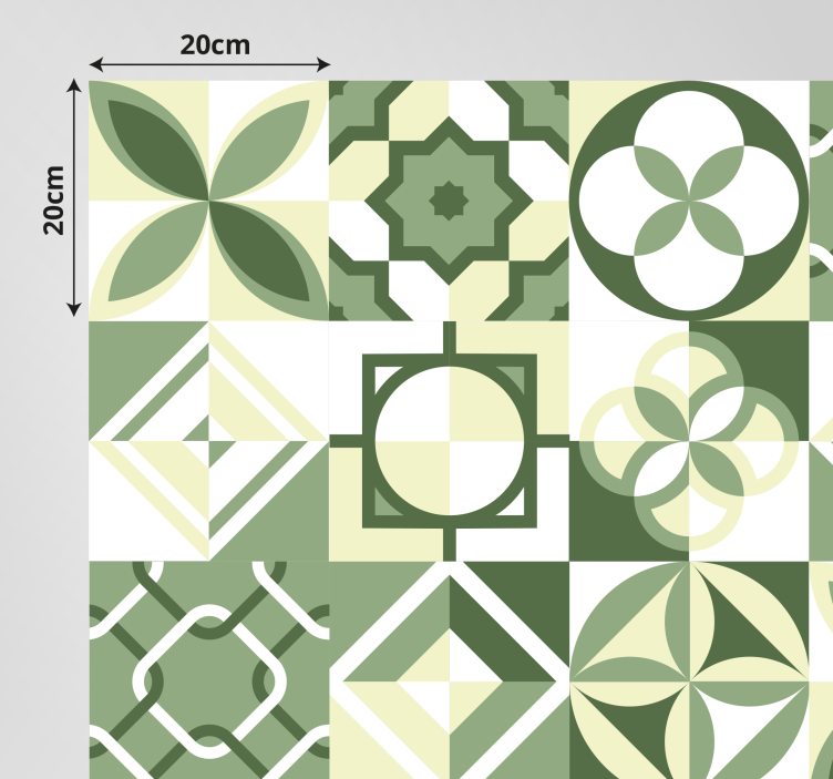 乙烯基地毯 图案瓷砖的灵感 - TenStickers
