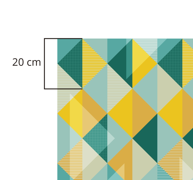 乙烯基地毯几何 几何三角阵列 - TenStickers