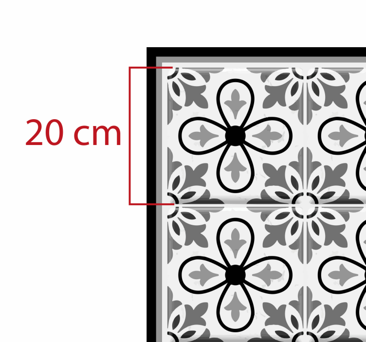 乙烯基厨房地毯 花卉图案 - TenStickers