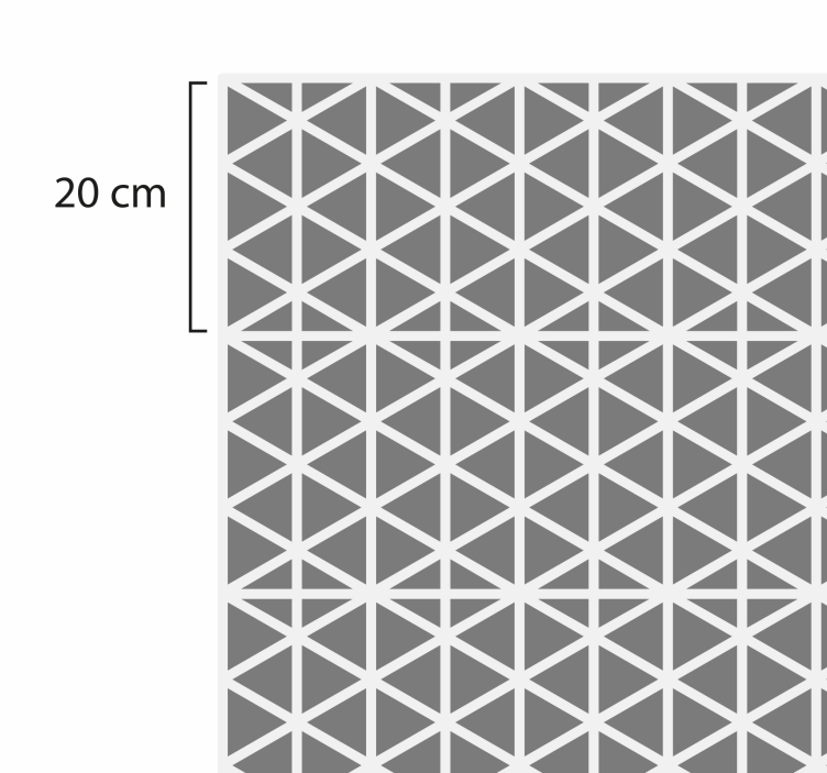 乙烯基厨房地毯三角灰色元素 - TenStickers