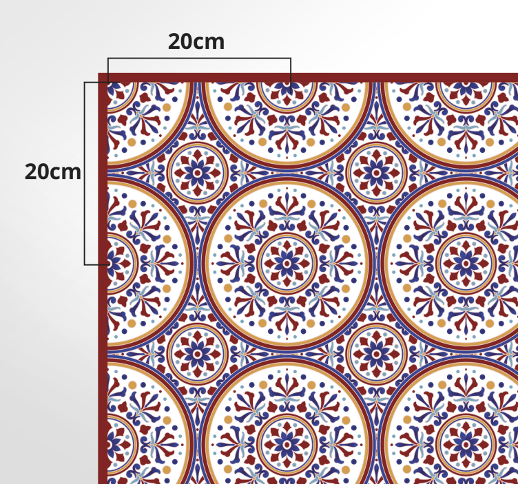 珐琅瓷砖乙烯基大厅地毯 - TenStickers
