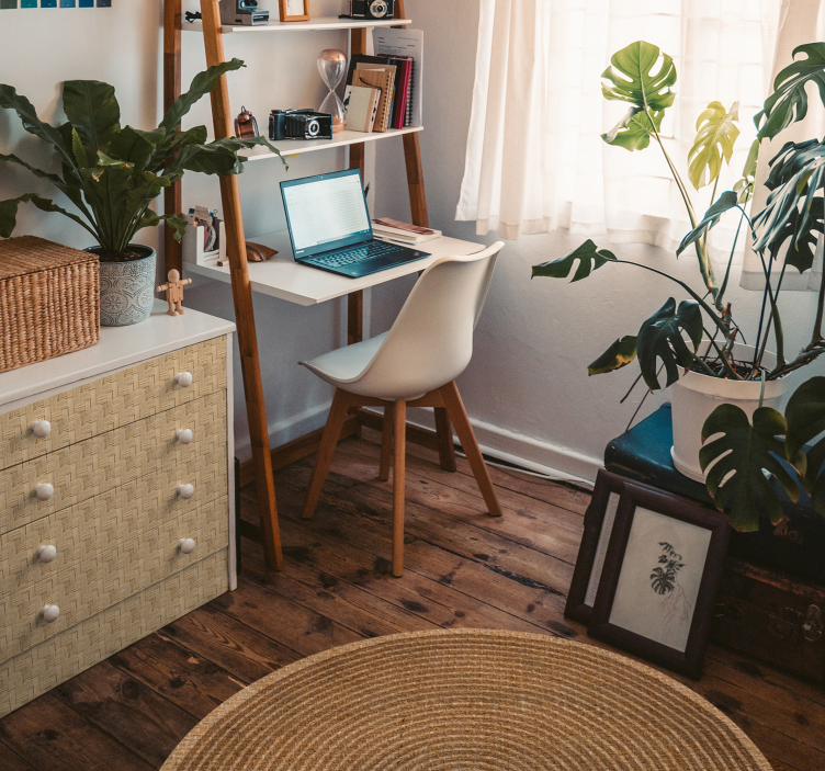 乙烯基地毯 环形黄麻纹理 - TenStickers