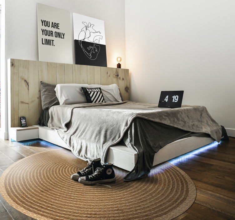 乙烯基地毯 环形黄麻纹理 - TenStickers