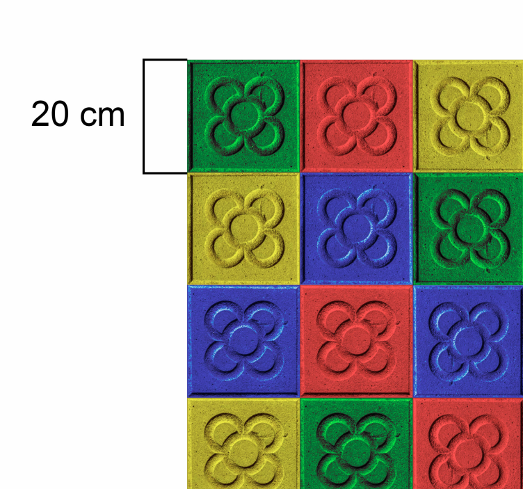 乙烯基地毯客厅 波普艺术马赛克瓷砖 - TenStickers