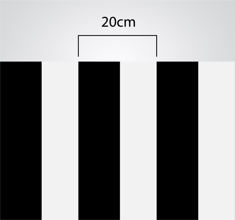 厨房黑白条纹乙烯基地毯 - TenStickers