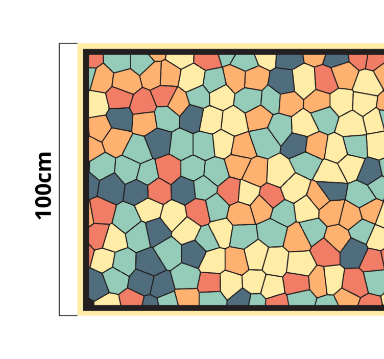 彩色马赛克瓷砖地毯 - TenStickers