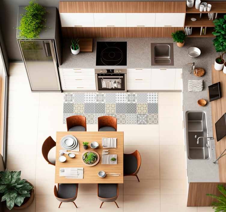 摩洛哥风格瓷砖效果瓷砖地毯 - TenStickers