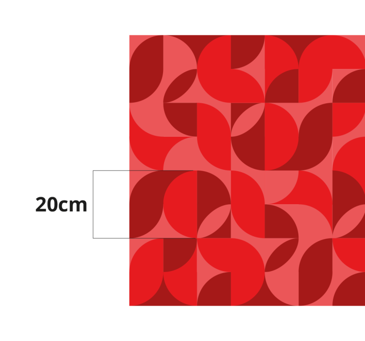 乙烯基地毯客厅 红色复古 - TenStickers
