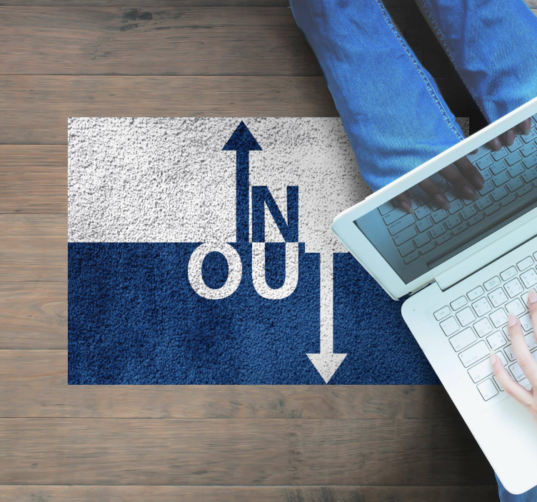 乙烯基地毯与短语 入出定向 - TenStickers