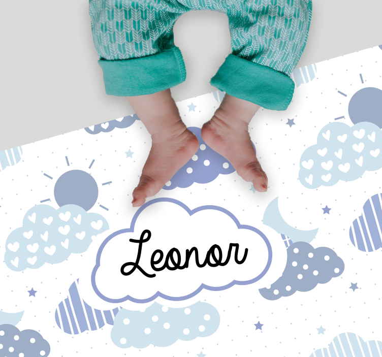 乙烯基地毯名称云朵图案 - TenStickers