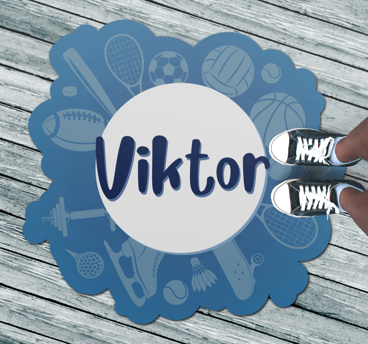 乙烯基地毯名称 个性化运动徽章 - TenStickers