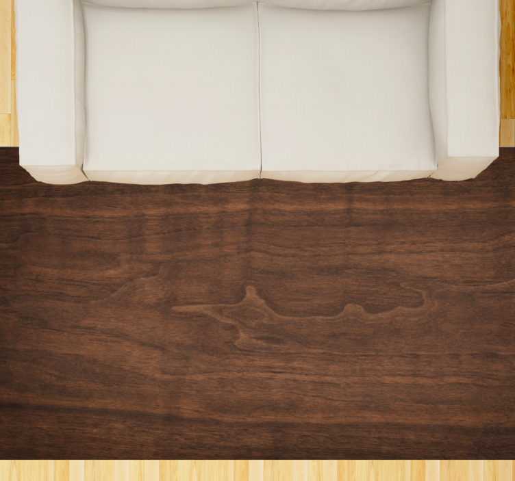 深色桃花心木纹理地毯 - TenStickers