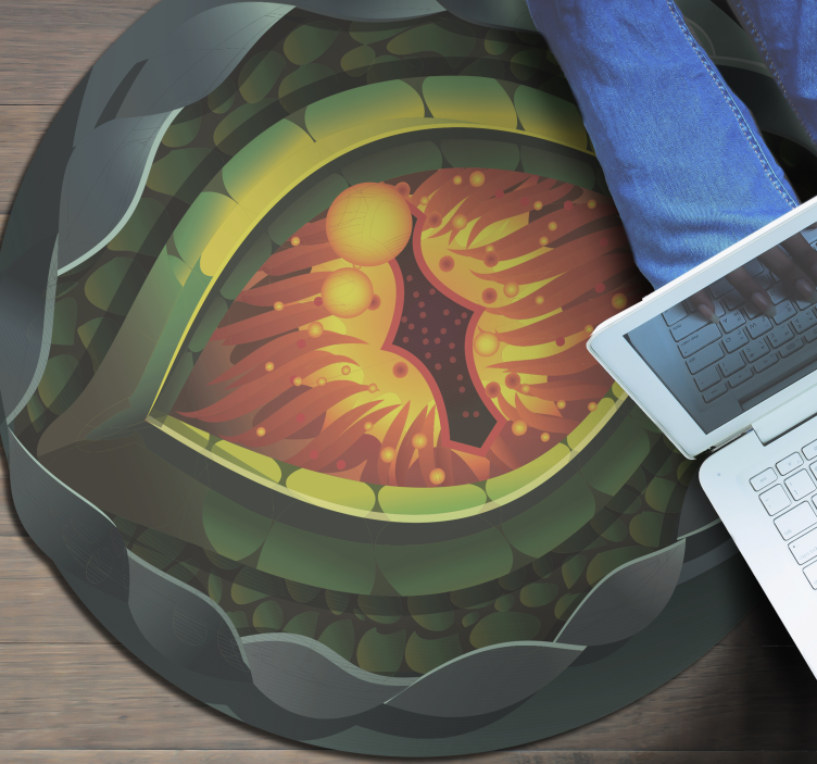 恐龙眼自然设计动物地毯 - TenStickers