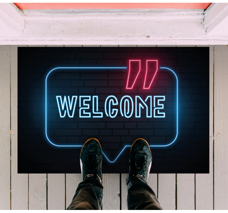 乙烯基地毯入口大厅霓虹蓝色标识 - TenStickers